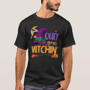 Spooky sluit je getuige uit met Halloween Pet Witc T-shirt