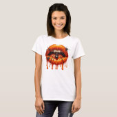 Spooky Spider Drip Lips T-shirt (Voorkant volledig)