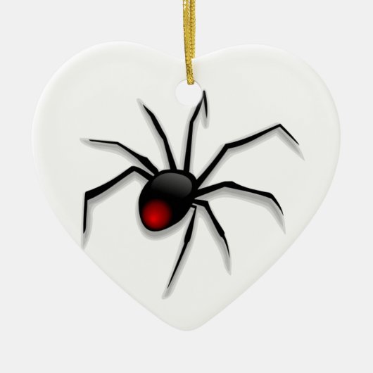 Spooky Spider en Web Keramisch Ornament (Voorkant)
