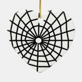 Spooky Spider en Web Keramisch Ornament (Achterkant)