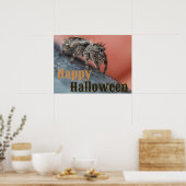 Spooky Spider Halloween Poster (Keuken)