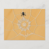 Spooky Spider in Spider Web Briefkaart (Voorkant)