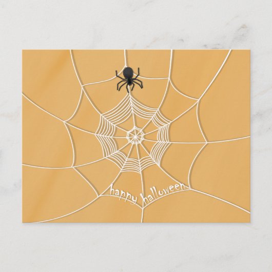 Spooky Spider in Spider Web Briefkaart (Voorkant)