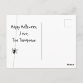 Spooky Spider in Spider Web Briefkaart (Achterkant)