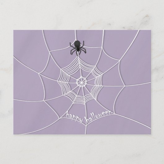 Spooky Spider in Spider Web Briefkaart (Voorkant)