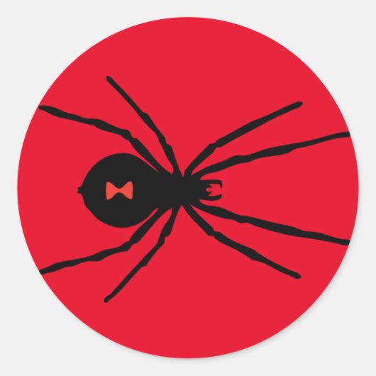 Spooky Spider Stickers op bloedrode achtergrond (Voorkant)