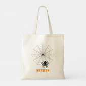 Spooky Spider & Web gepersonaliseerde Halloween Tote Bag (Achterkant)