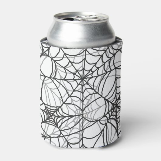 Spooky Spider Web Pattern - Halloween Gifts Blikjeskoeler (Blikje Voorkant)
