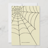 Spooky Spiderweb Halloween Celebration Kaart (Achterkant)