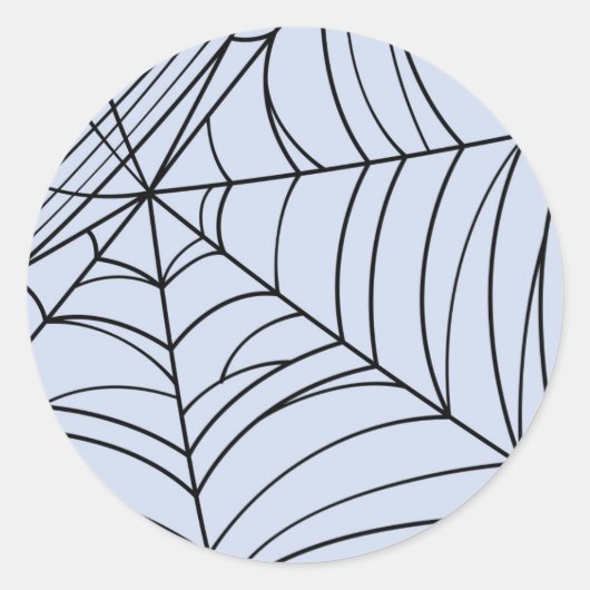 Spooky Spiderwebs Creepy Halloween Party Ronde Sticker (Voorkant)