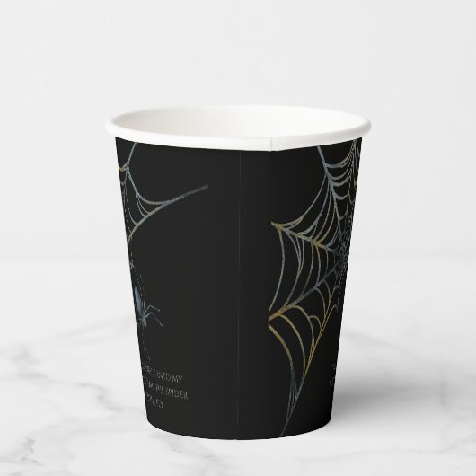 Spooky spin en Spider web Halloween Papieren Bekers (Rechts)