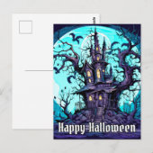 Spooky spookhuis - Happy Halloween Briefkaart (Voorkant / Achterkant)