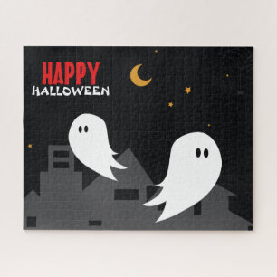 Spooky spookstad halloween cartoon legpuzzel