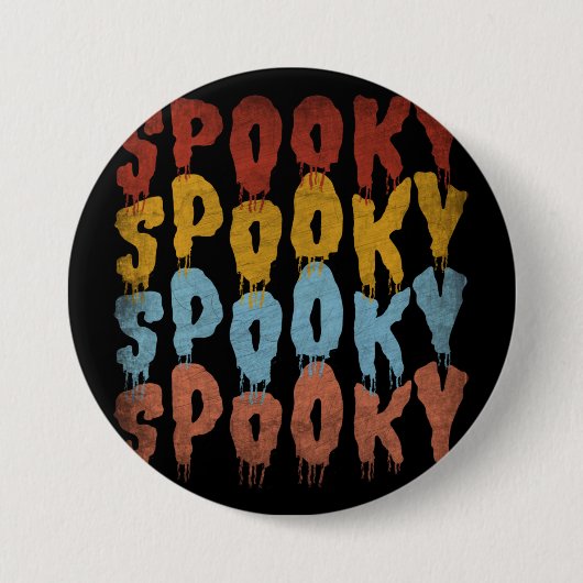 SPOOKY SPOOKY HALLOWEEN RONDE BUTTON 7,6 CM (Voorkant)