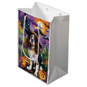 Spooky Springer Spaniel Halloween Witch Pumpkin Medium Cadeauzakje (Voorkant Gekanteld)