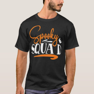 Spooky Squad Cool Halloween Slogan grappige dieren T-shirt