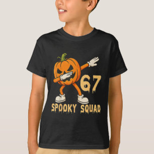 Spooky Squad Pompoen 67 Halloween Meme 6 7 Nummers T-shirt