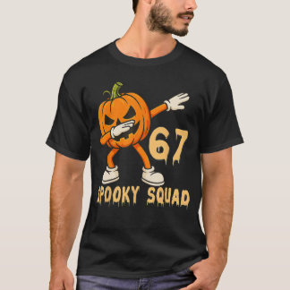 Spooky Squad Pumpkin 67 Halloween Meme 6 7 Numbers T-shirt