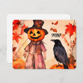 Spooky stijlvolle Flat Holiday Kaart (Voorkant / Achterkant)