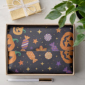 Spooky Sugar Skull en Jack-O'-Lanterns Halloween Tissuepapier (Geschenk)