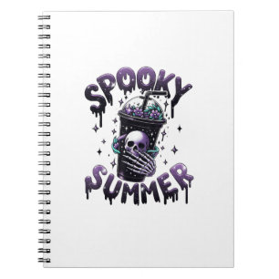 Spooky Summer Funny Meme Skeleton Koffie Funny Sum Notitieboek