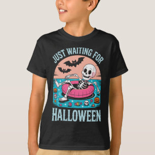 Spooky Summer Skeleton Wachten op Kinderen T-shirt