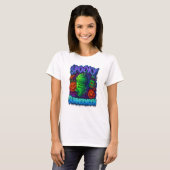 Spooky Summerween Neon Halloween Mash up  T-shirt (Voorkant volledig)