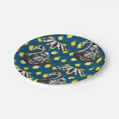 Spooky Summerween skelet met citroenen Papieren Bordje (Gekanteld)