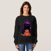 Spooky Sweet Pumpkin Kat Sweatshirt (Voorkant volledig)