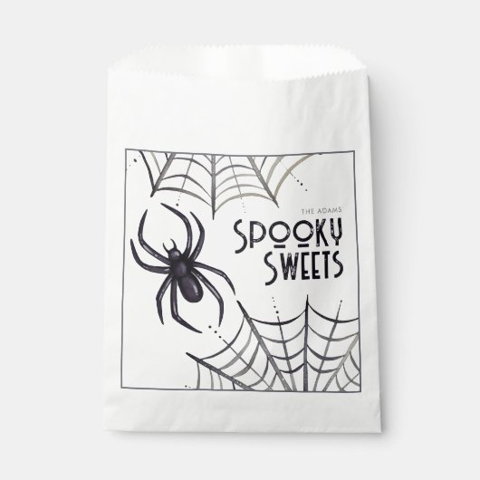Spooky Sweet Spider Bedankzakje (Voorkant)