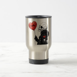 Spooky Sweetheart - schedel met ballon Reisbeker