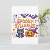 Spooky Syllables Kaart (Staand voorkant)