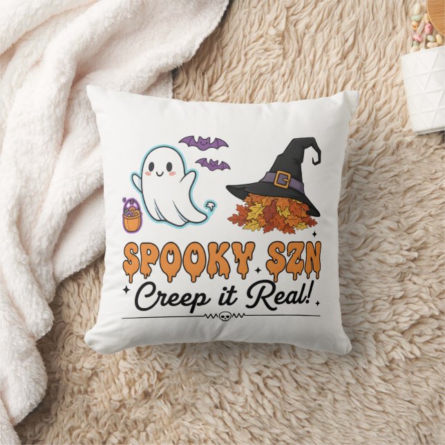 Spooky Szn Halloween Ghosts – Cute Fall  Kussen (Deken)