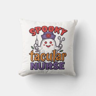 Spooky Tacular Verpleegster Halloween Geest Shirt Kussen