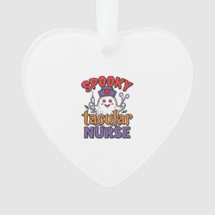 Spooky Tacular Verpleegster Halloween Geest Shirt  Ornament