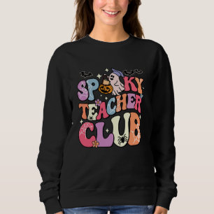 Spooky Teacher Club Spooky Seizoen Ghost Groovy Ha Trui