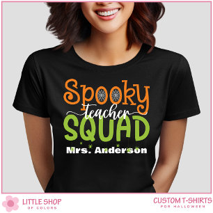 Spooky Teacher Squad  groep Halloween T-shirt