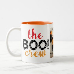 Spooky The Boo Crew Halloween Familiefoto Tweekleurige Koffiemok