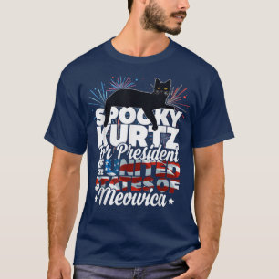Spooky the Cat for president, Verenigde Staten gra T-shirt