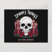 Spooky Things Appreciation Society Skull Rozen Briefkaart (Voorkant)