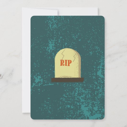 Spooky Things Halloween Uitnodiging (Achterkant)