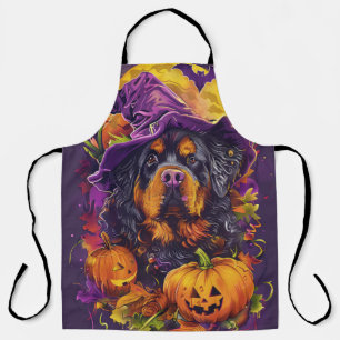 Spooky Tibetaanse Mastiff Hond Halloween Heksenpom Schort