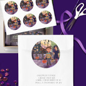 Spooky Time Monster Kinder Halloween Ronde Sticker