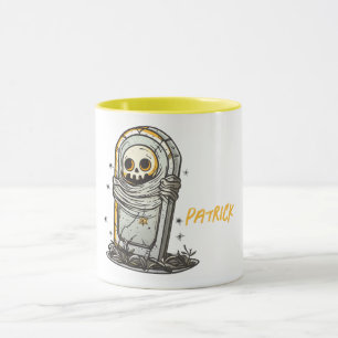 Spooky Tombstone Skeleton Mok