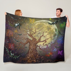 Spooky Tree Fleece Blanket Deken