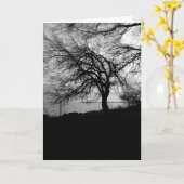 Spooky Tree Kaart- Edgar Allan Poe Quote Kaart (Gele Bloem)