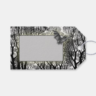 Spooky Trees & Bat Halloween Gift Labels Cadeaulabel