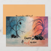 Spooky Trees Flat Note Kaart (Voorkant / Achterkant)