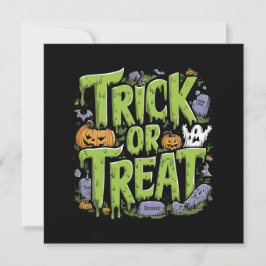 Spooky Trick or treat Slime Halloween Kaart