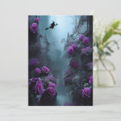 Spooky Tuin Halloween Feestuitnodiging Kaart (Staand voorkant)